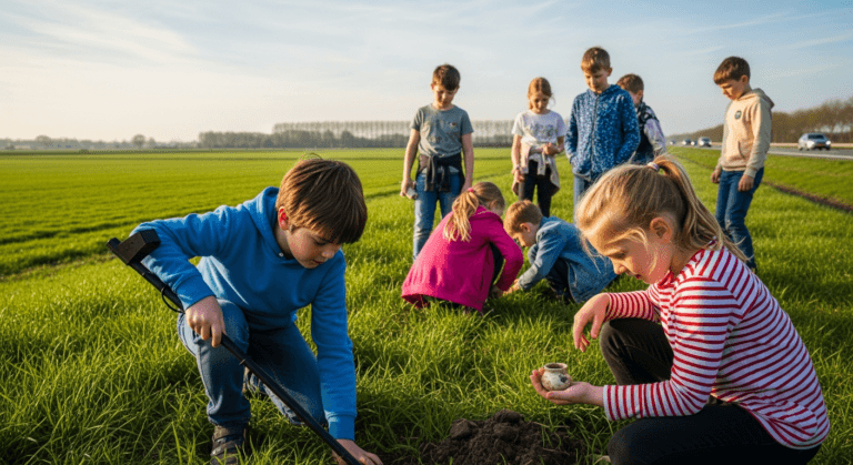 Little explorers, big finds: schoolkids uncover Roman history along the A2 highway