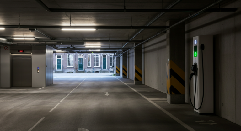 The ODA parking garage in Sittard just won a European award and you can park there all day for 5 euros